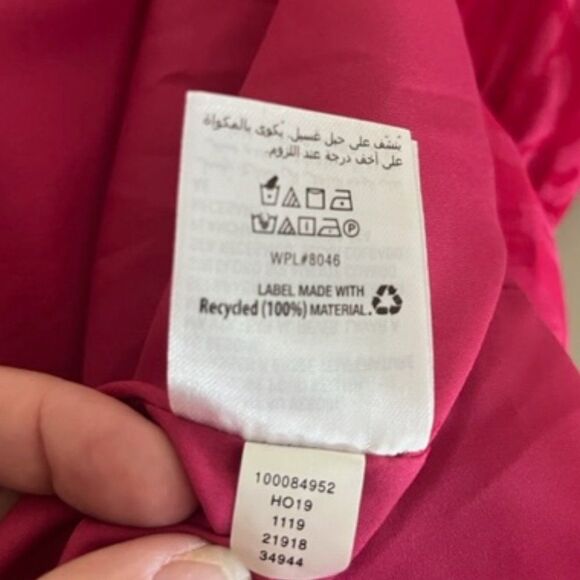 Bar III Dress Women Long Sleeve Midi Barbiecore Tie Knot Front Sexy Deep V Neck - Picture 12 of 13